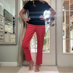 Talbots petite “the perfect Chino” 98% cotton 2% spandex, Vibrant Red Pants- 2P